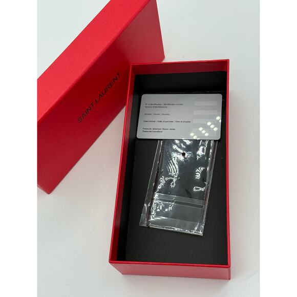 RETAIL $475 Saint Laurent Black Aviator Sunglasses*FULL INCLUSION*NWTS - Picture 11 of 13